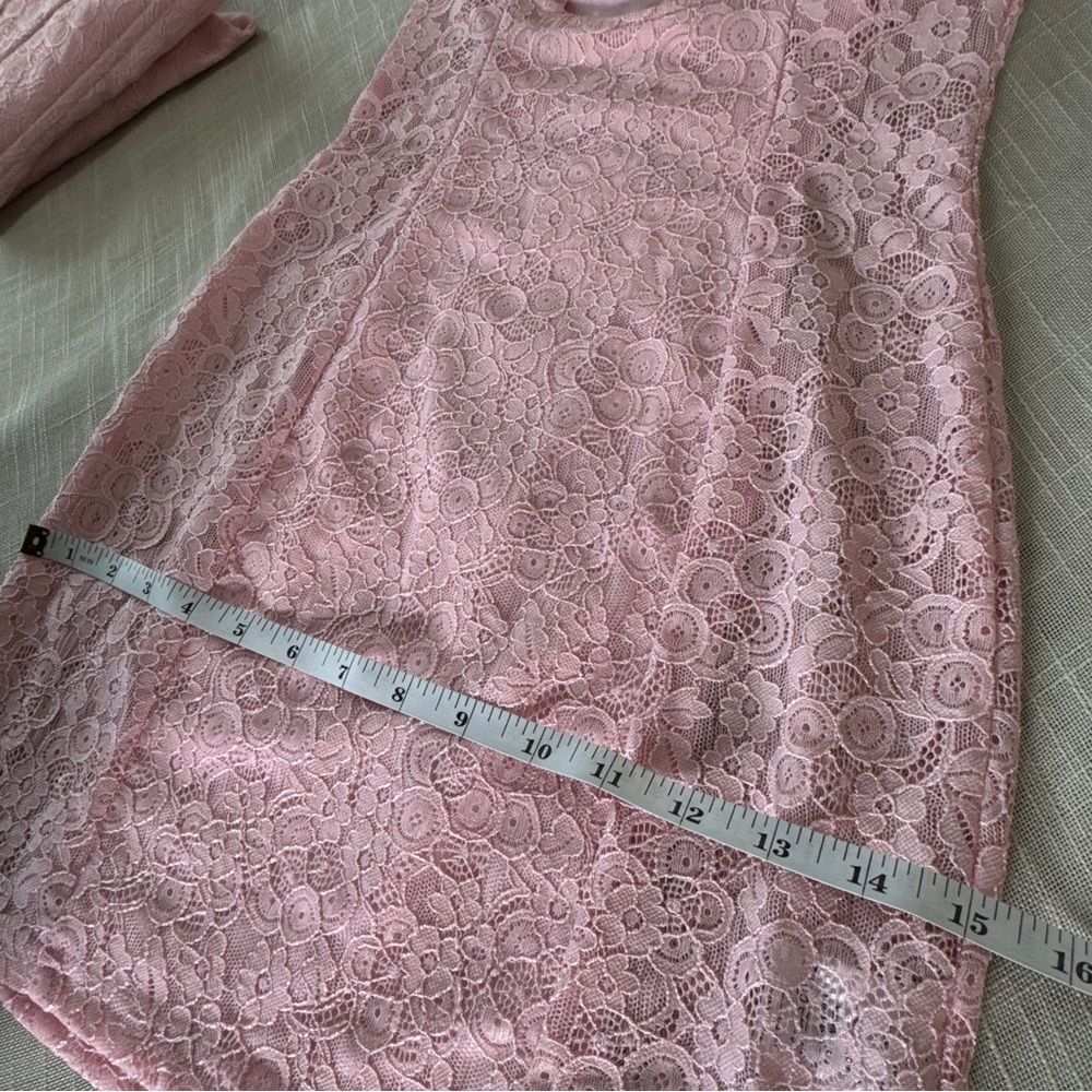 Pink Lace Halter Corset Mini Dress Coquette Y2K Fairycore Bodycon Party Dress - Picture 9 of 14